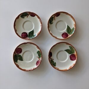 Set of 4 Franciscan Apple Saucers